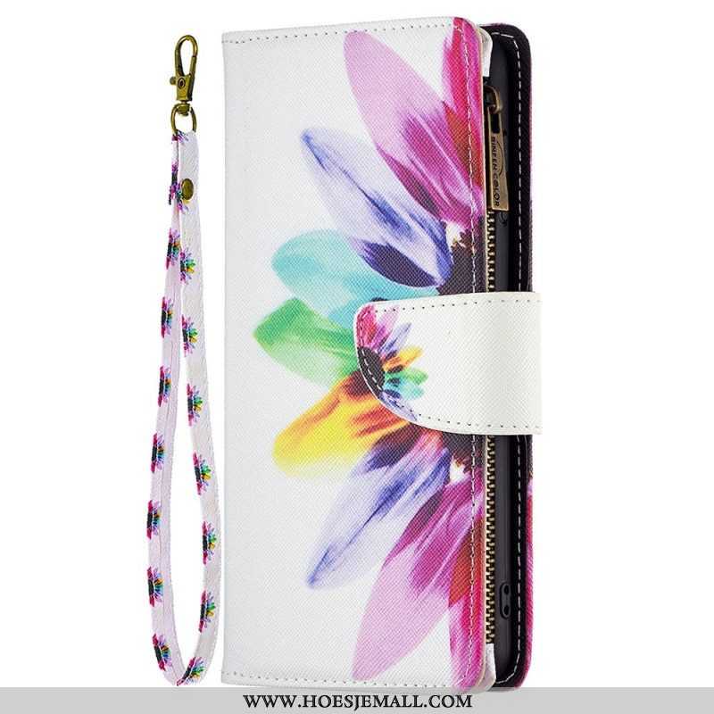 Leren Hoesje voor Samsung Galaxy M53 5G Portemonnee Leren Bloemen Portemonnee