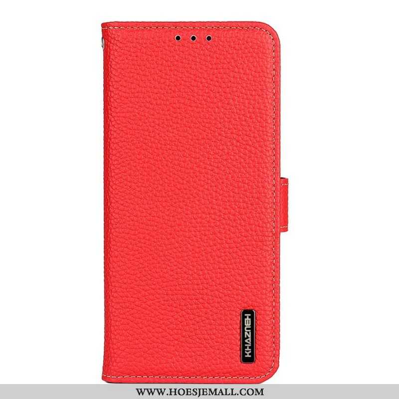 Folio-hoesje voor Samsung Galaxy M53 5G Khazneh Lychee Leer