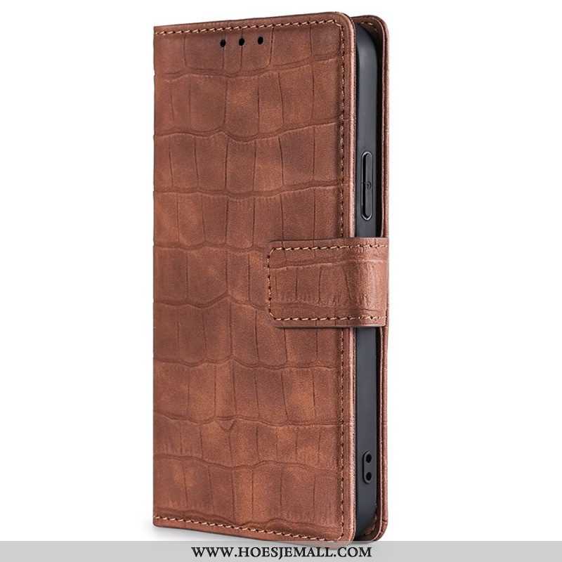 Folio-hoesje voor Samsung Galaxy M53 5G Krokodillenhuidstijl