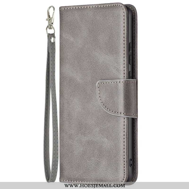 Folio-hoesje voor Samsung Galaxy M53 5G Schuine Sluiting Met Riem