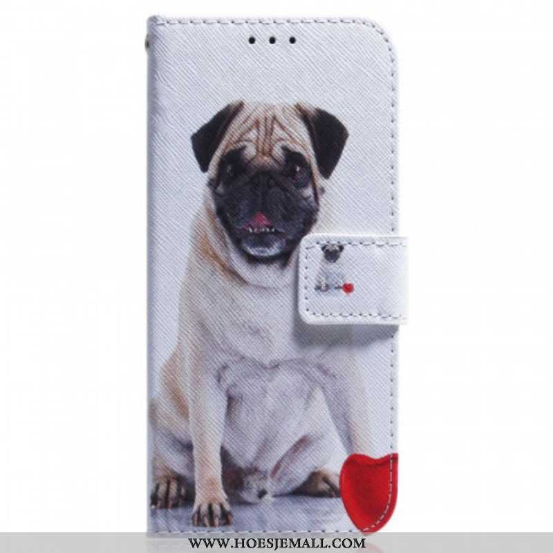 Folio-hoesje voor Samsung Galaxy M53 5G Mops Hond