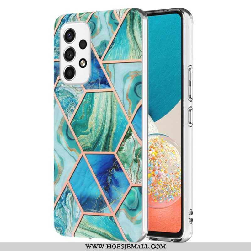 Telefoonhoesje voor Samsung Galaxy M53 5G Flitsend Geometrisch Marmer