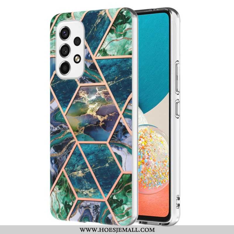 Telefoonhoesje voor Samsung Galaxy M53 5G Flitsend Geometrisch Marmer