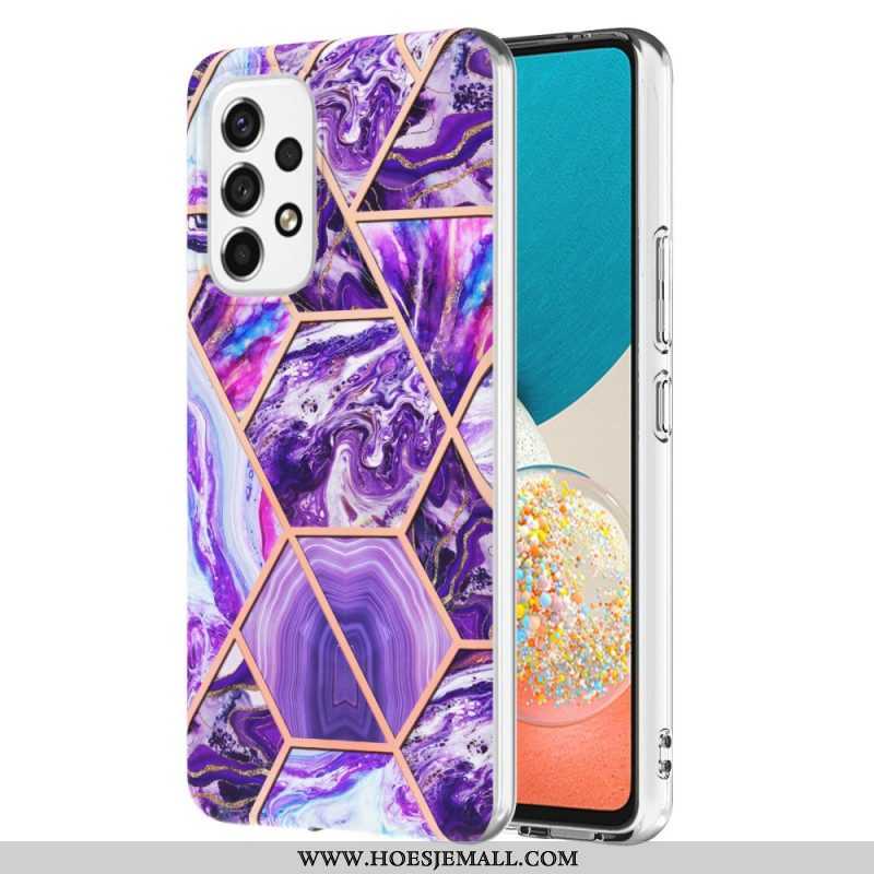 Telefoonhoesje voor Samsung Galaxy M53 5G Flitsend Geometrisch Marmer