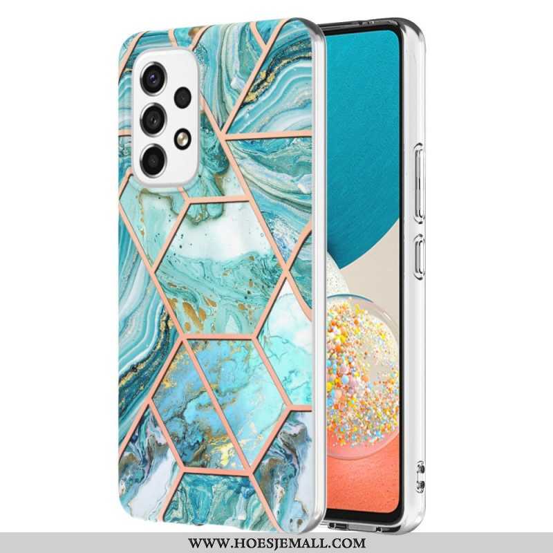 Telefoonhoesje voor Samsung Galaxy M53 5G Flitsend Geometrisch Marmer