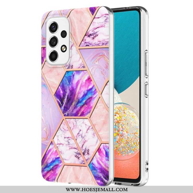 Telefoonhoesje voor Samsung Galaxy M53 5G Flitsend Geometrisch Marmer