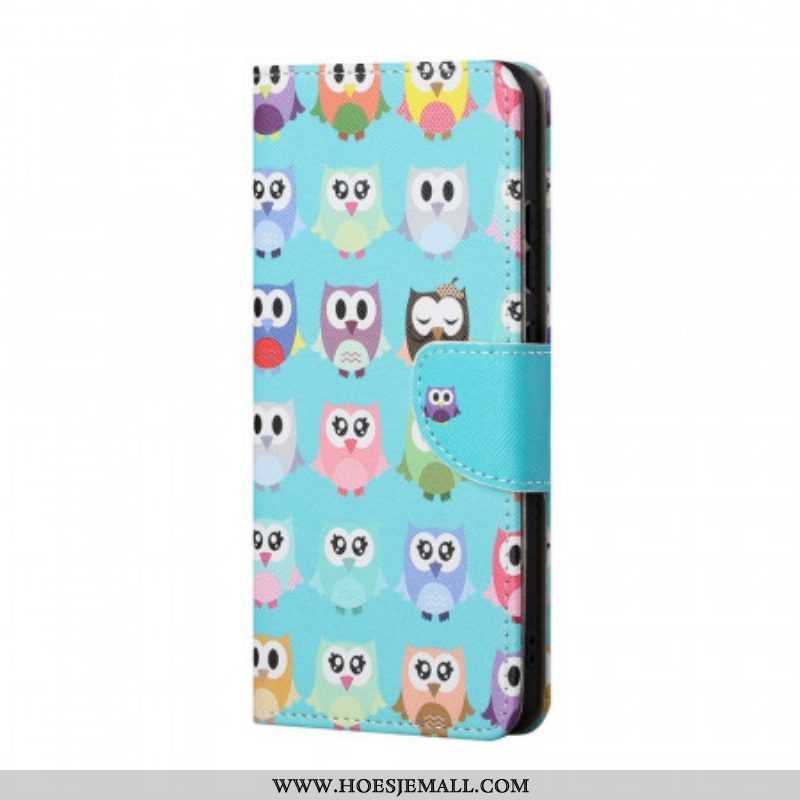 Leren Hoesje voor Samsung Galaxy M53 5G Uil Stam