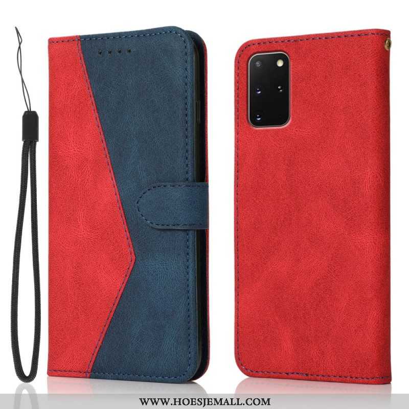 Folio-hoesje voor Samsung Galaxy S20 Plus / S20 Plus 5G Tweekleurig Driehoekig Imitatieleer