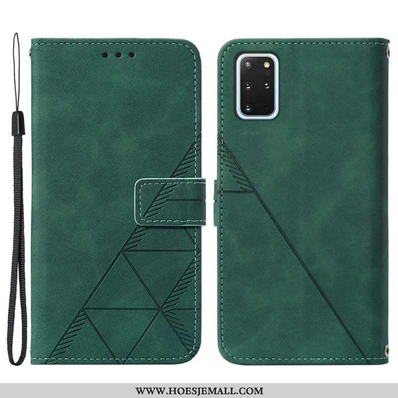 Leren Hoesje voor Samsung Galaxy S20 Plus / S20 Plus 5G Piramide Leereffect