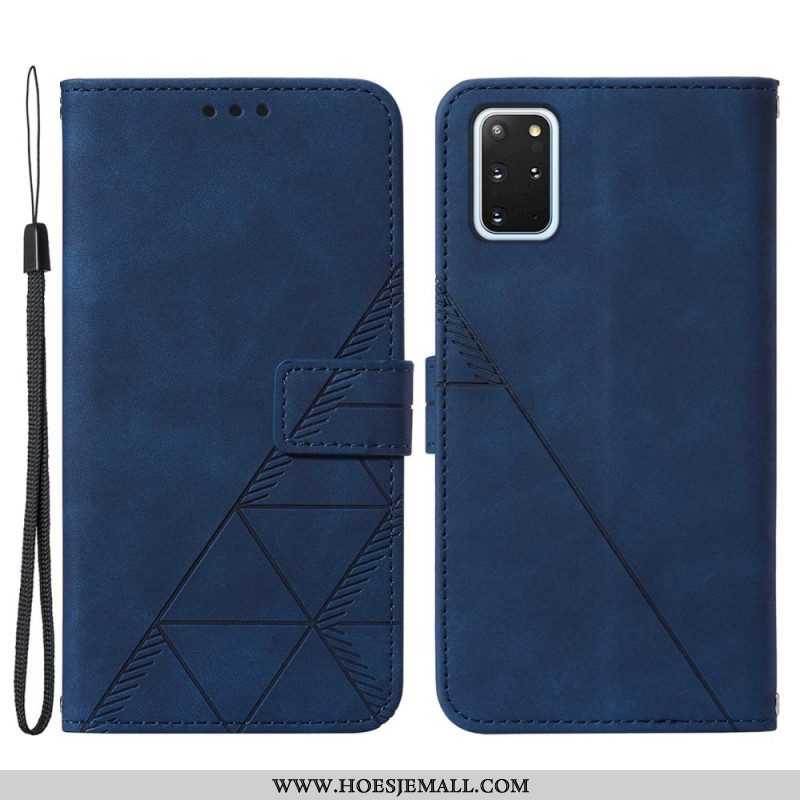 Leren Hoesje voor Samsung Galaxy S20 Plus / S20 Plus 5G Piramide Leereffect