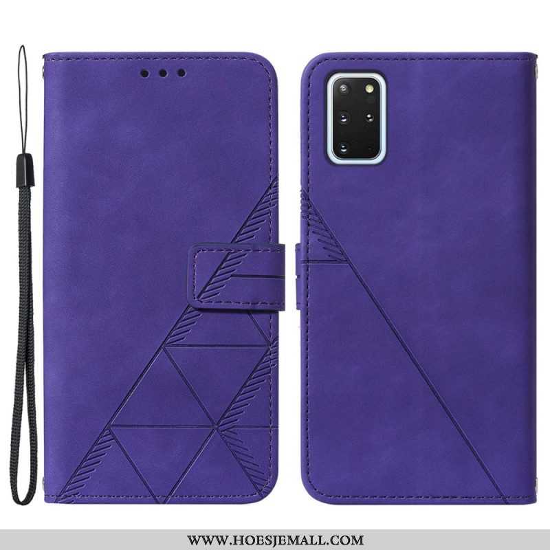 Leren Hoesje voor Samsung Galaxy S20 Plus / S20 Plus 5G Piramide Leereffect