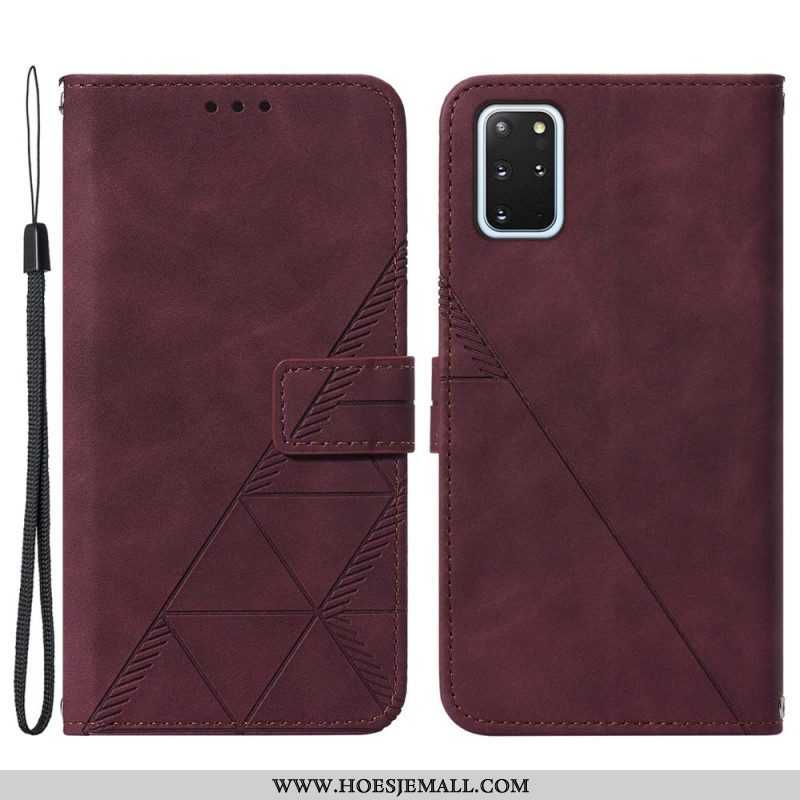 Leren Hoesje voor Samsung Galaxy S20 Plus / S20 Plus 5G Piramide Leereffect