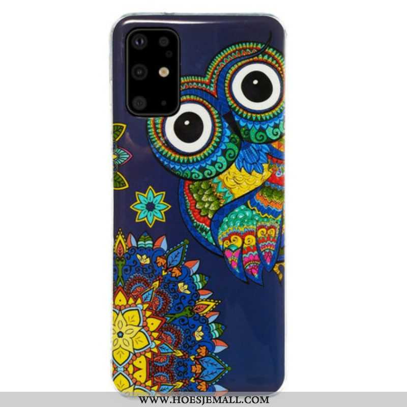 Hoesje voor Samsung Galaxy S20 Plus / S20 Plus 5G Fluorescerende Uil Mandala