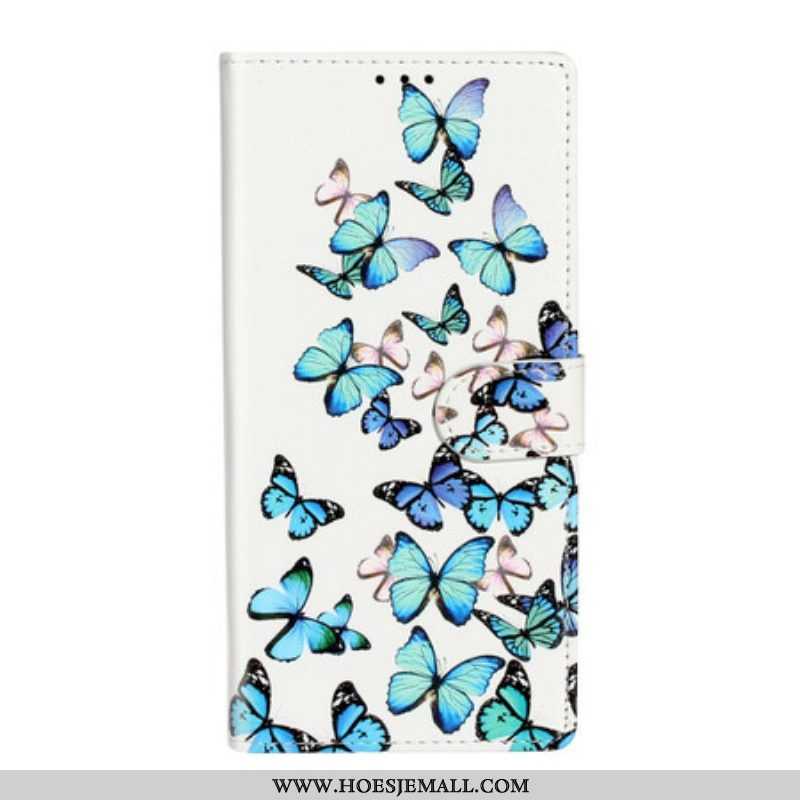 Leren Hoesje voor Samsung Galaxy S20 Plus / S20 Plus 5G Ontwerp Vlinders