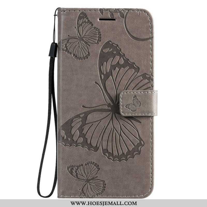 Leren Hoesje voor Samsung Galaxy S20 Plus / S20 Plus 5G Met Ketting Gigantische Riemvlinders