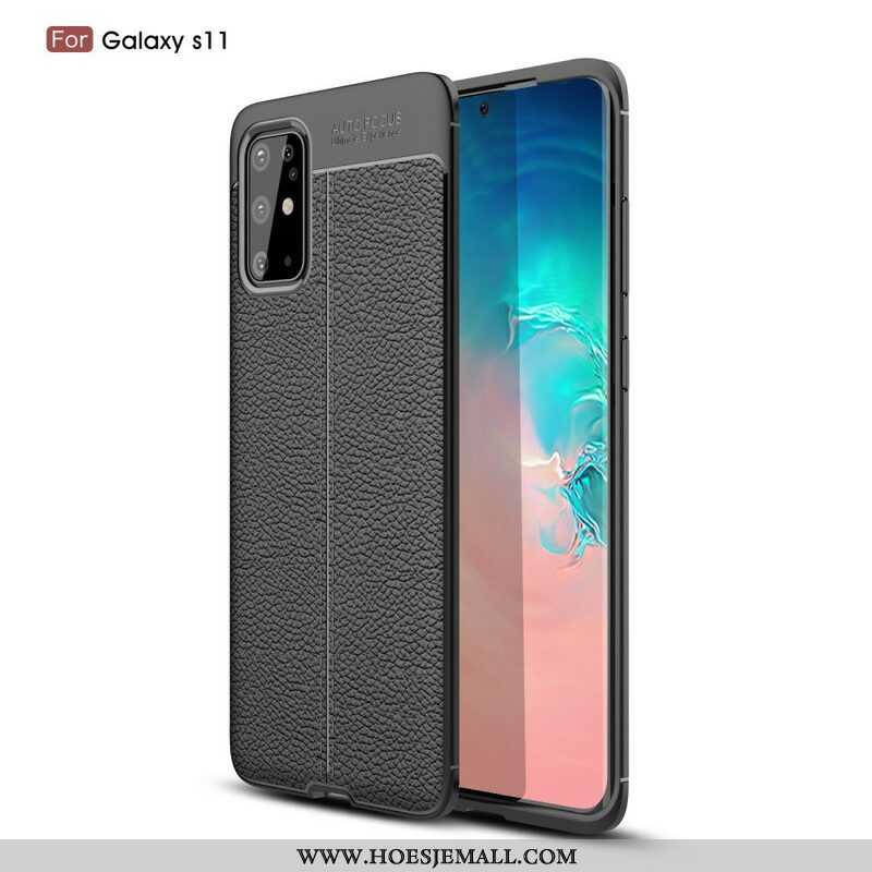 Hoesje voor Samsung Galaxy S20 Plus / S20 Plus 5G Lychee Dubbele Lijn