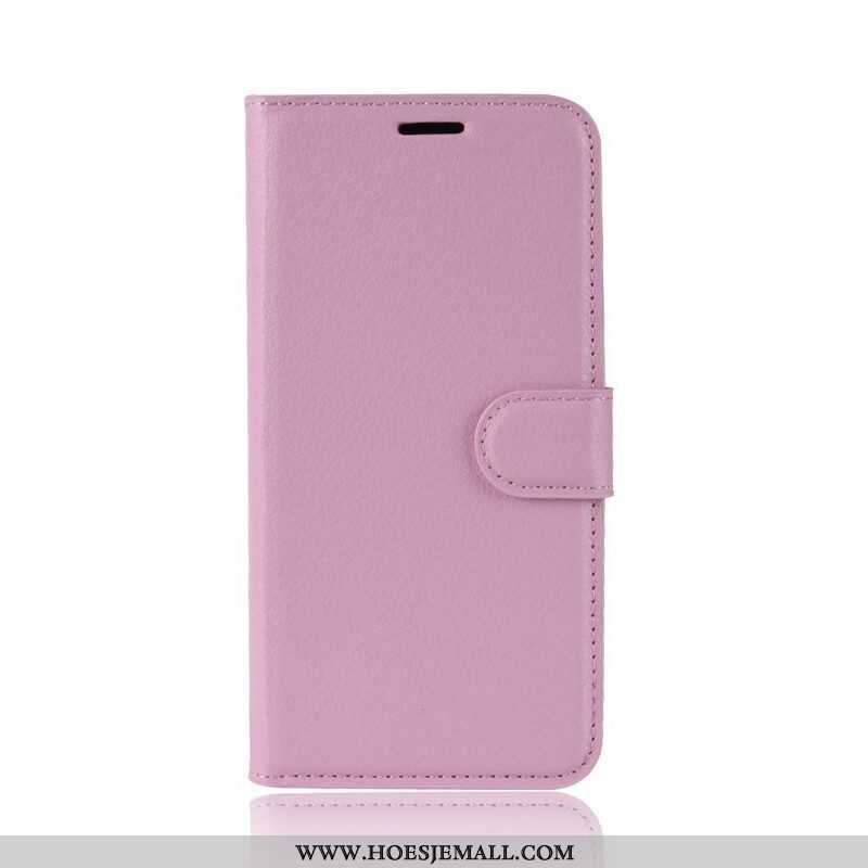 Folio-hoesje voor Samsung Galaxy S20 Plus / S20 Plus 5G Klassiek Lychee Kunstleer