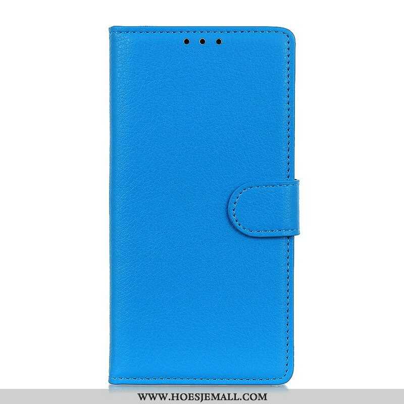 Flip Case voor Samsung Galaxy S21 5G Traditioneel Litchi Kunstleer