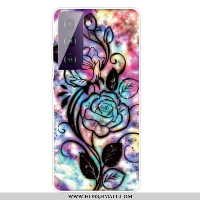 Telefoonhoesje voor Samsung Galaxy S21 5G Grafische Bloem