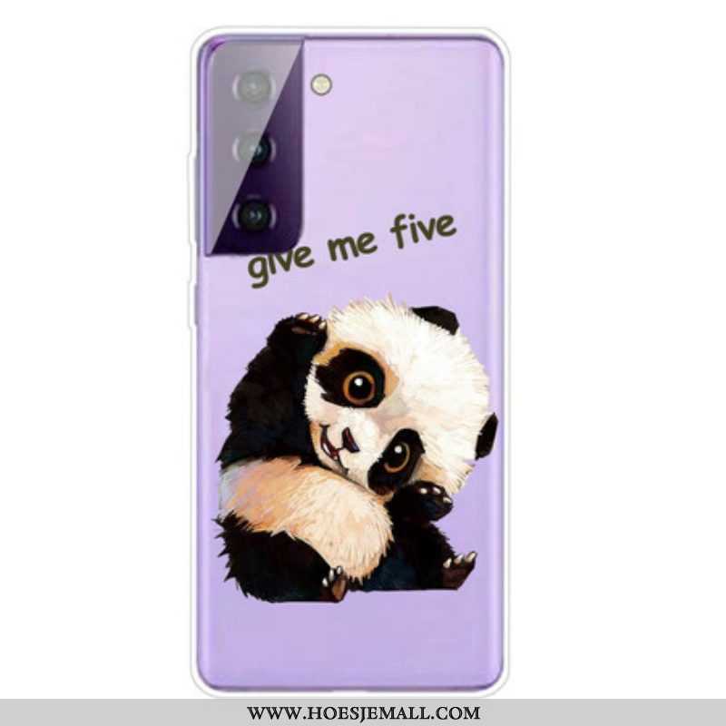 Hoesje voor Samsung Galaxy S21 5G Panda Geef Me Vijf