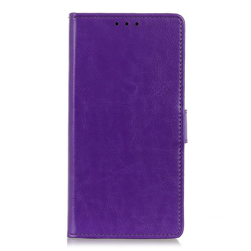 Folio-hoesje voor Samsung Galaxy S21 5G Eenvoudig Glanzend Leereffect