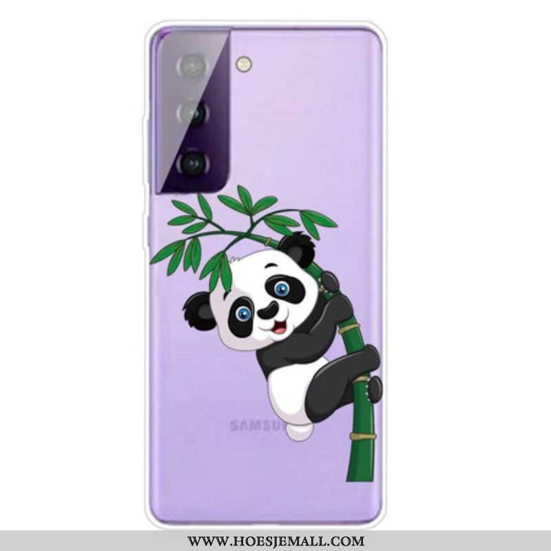 Hoesje voor Samsung Galaxy S21 5G Panda Op Bamboe