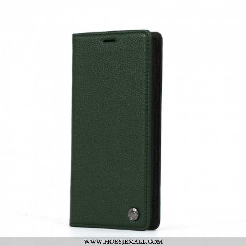 Bescherming Hoesje voor Samsung Galaxy S21 5G Folio-hoesje Hanman Leereffect