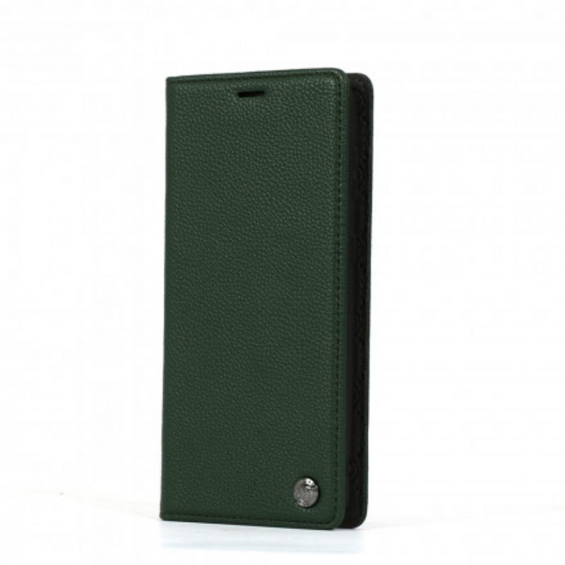 Bescherming Hoesje voor Samsung Galaxy S21 5G Folio-hoesje Hanman Leereffect