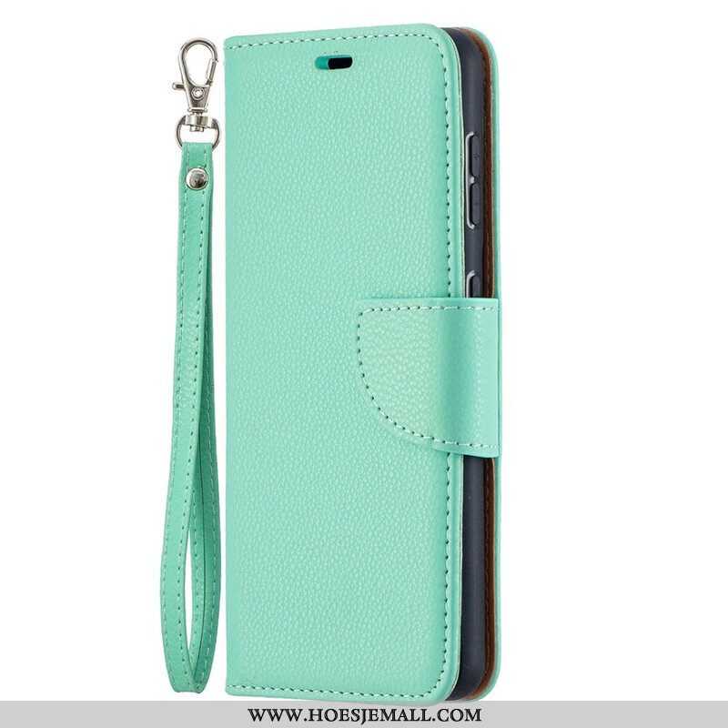 Leren Hoesje voor Samsung Galaxy S21 5G Folio-hoesje Lychee Rabat Schuin