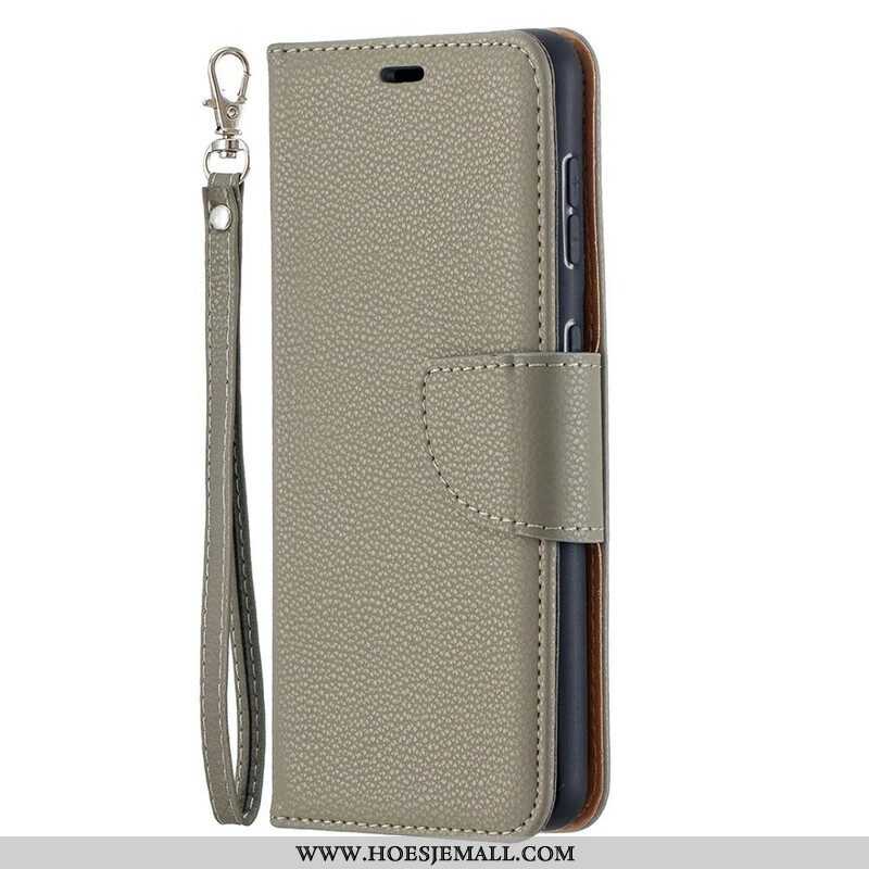 Leren Hoesje voor Samsung Galaxy S21 5G Folio-hoesje Lychee Rabat Schuin