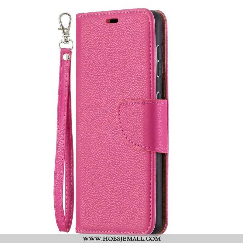 Leren Hoesje voor Samsung Galaxy S21 5G Folio-hoesje Lychee Rabat Schuin