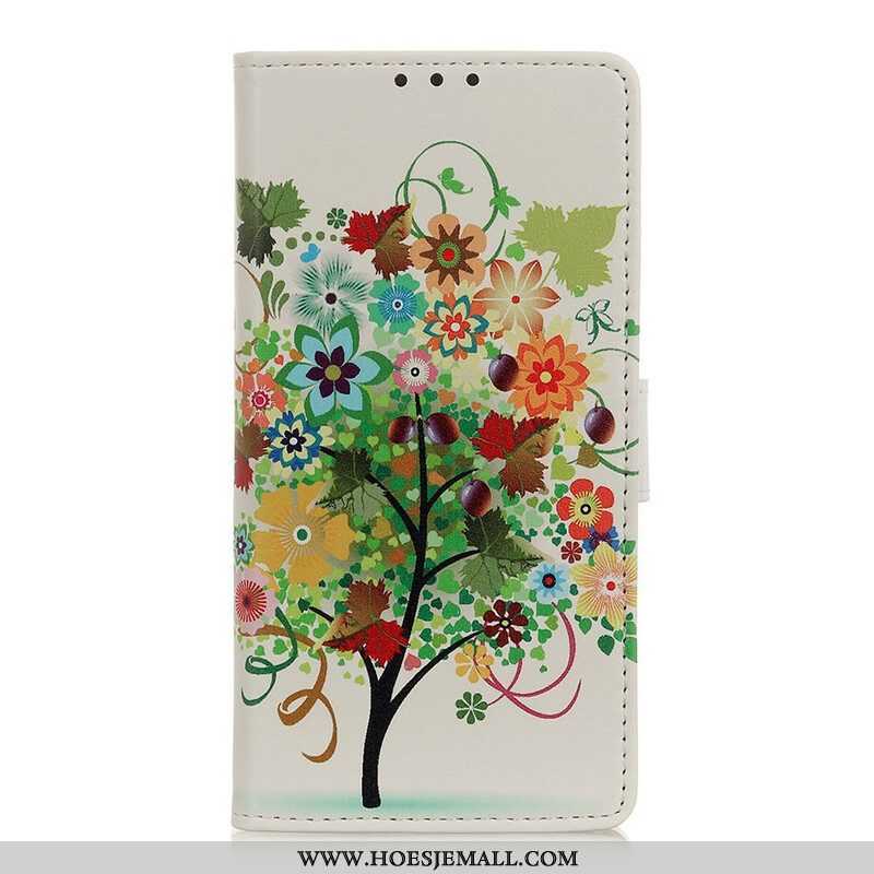 Leren Hoesje voor Samsung Galaxy S21 5G Bloeiende Boom