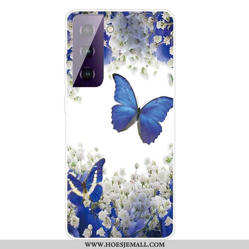 Hoesje voor Samsung Galaxy S21 5G Ontwerp Vlinders