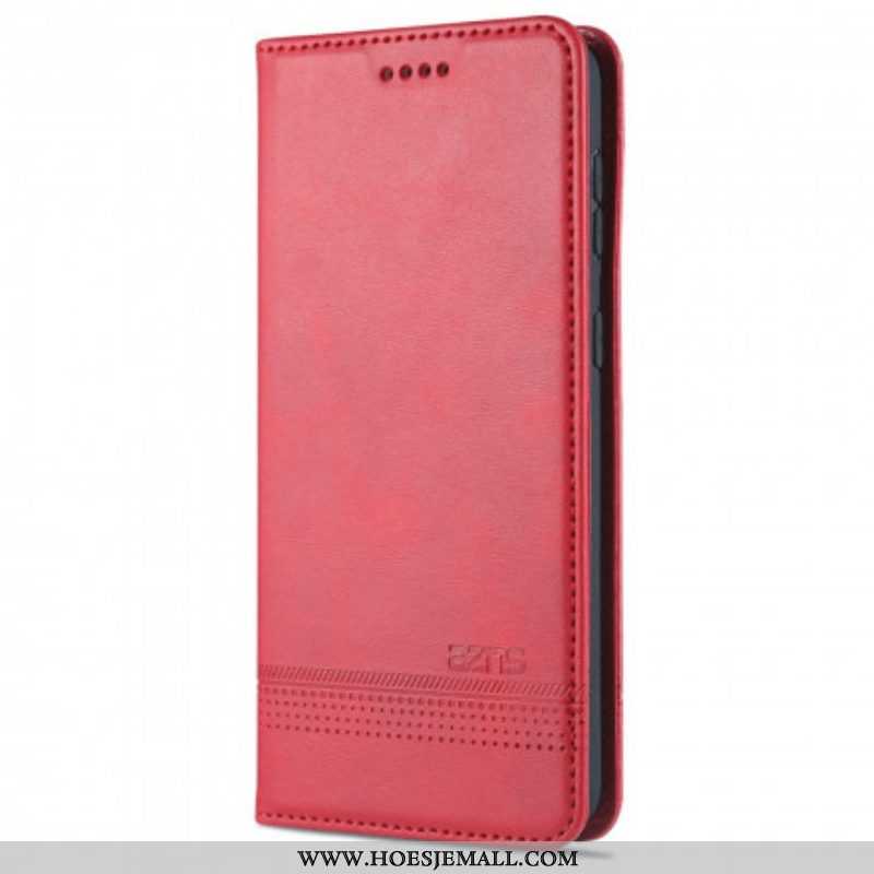 Bescherming Hoesje voor Samsung Galaxy S21 5G Folio-hoesje Azns Leerstyling