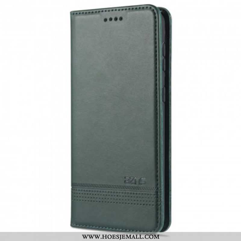 Bescherming Hoesje voor Samsung Galaxy S21 5G Folio-hoesje Azns Leerstyling