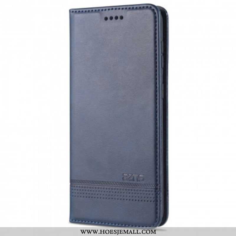 Bescherming Hoesje voor Samsung Galaxy S21 5G Folio-hoesje Azns Leerstyling