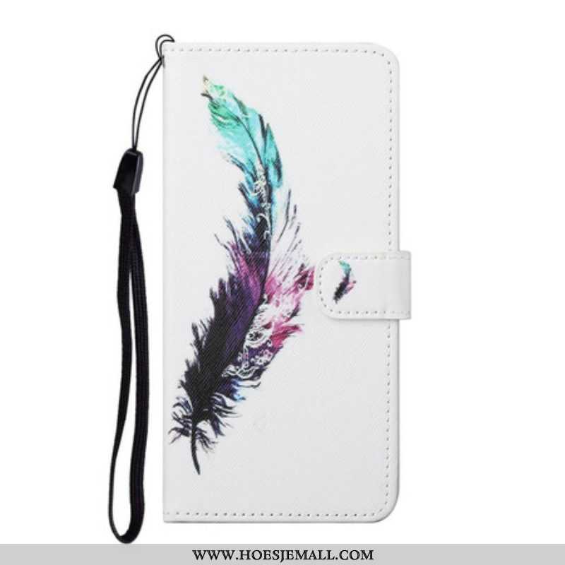 Folio-hoesje voor Samsung Galaxy S21 5G Met Ketting Veer Met Koord