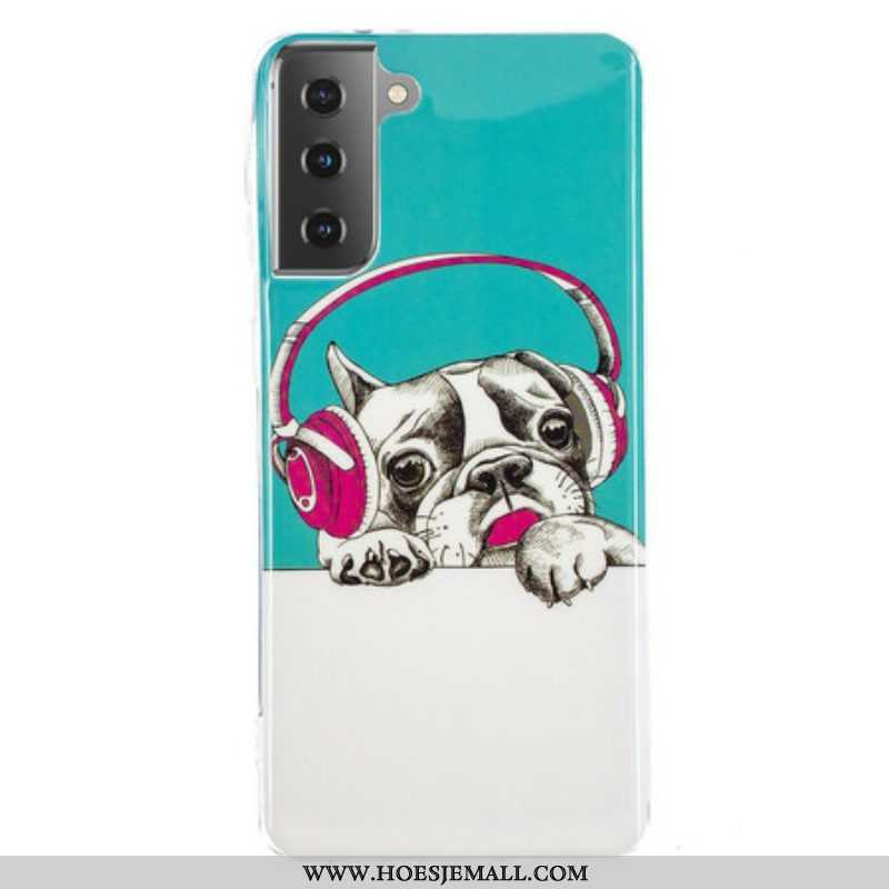 Hoesje voor Samsung Galaxy S21 5G Fluorescerende Hond