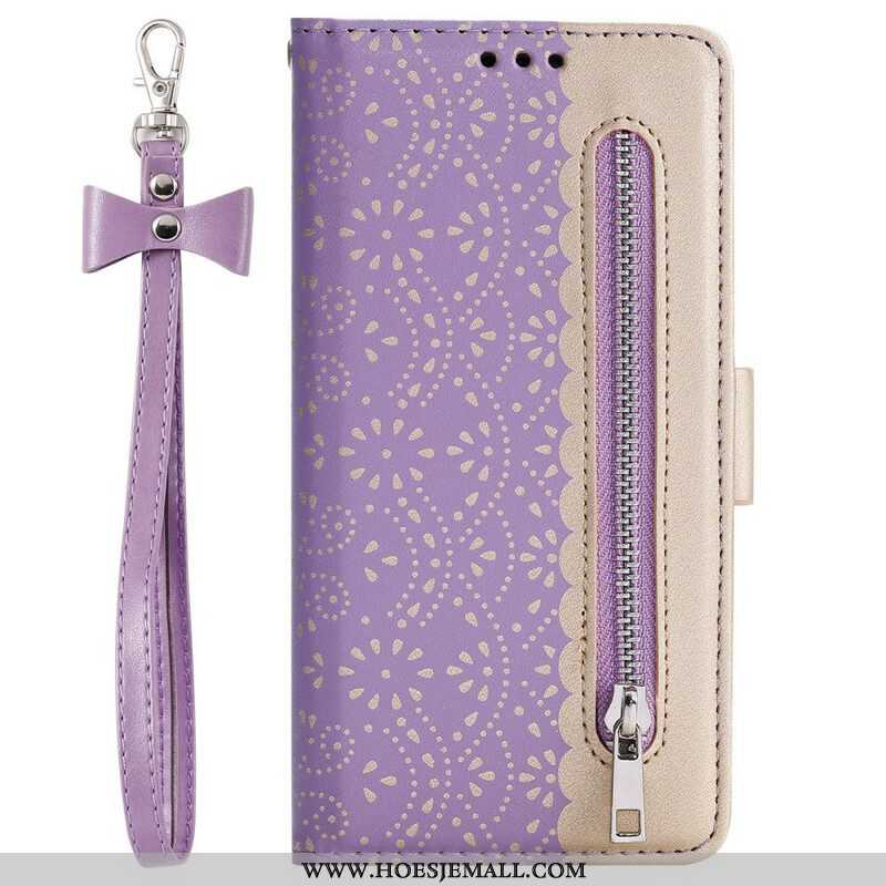 Folio-hoesje voor Samsung Galaxy S21 5G Met Ketting Portemonnee Met Kanten Riem