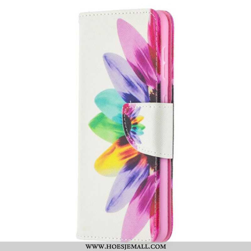 Flip Case voor Samsung Galaxy S21 5G Waterverf Bloem