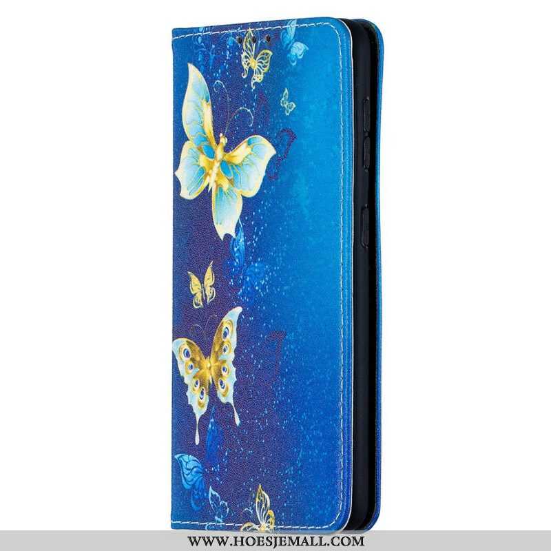 Bescherming Hoesje voor Samsung Galaxy S21 5G Folio-hoesje Kleurrijke Vlinders