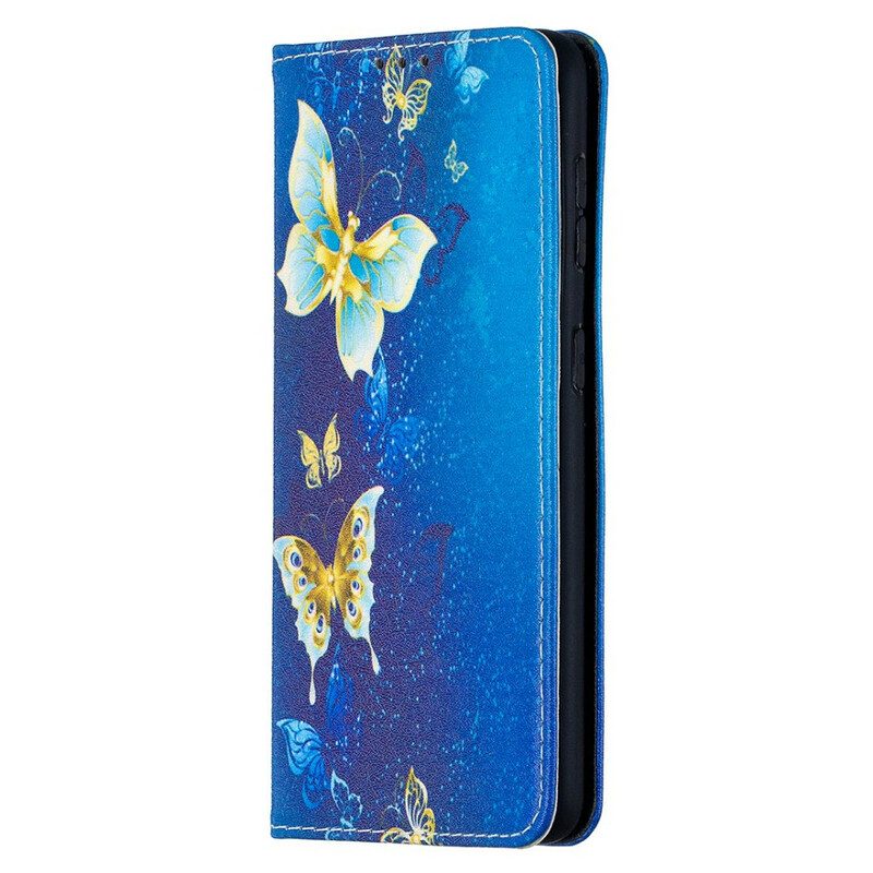 Bescherming Hoesje voor Samsung Galaxy S21 5G Folio-hoesje Kleurrijke Vlinders