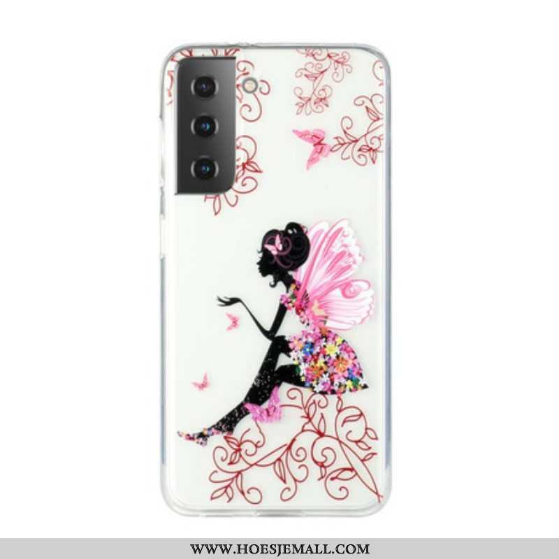 Hoesje voor Samsung Galaxy S21 5G Transparante Bloemenfee