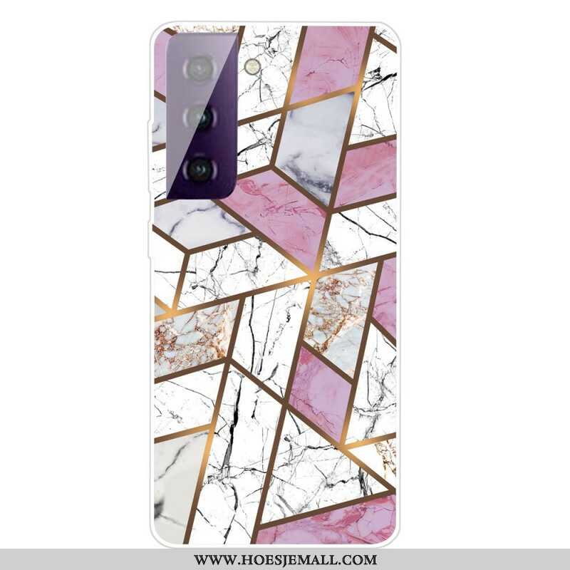 Telefoonhoesje voor Samsung Galaxy S21 5G Geometrisch Marmer