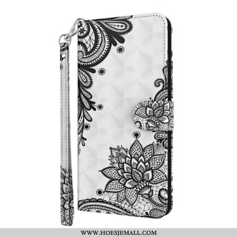 Leren Hoesje voor Samsung Galaxy S21 5G Chique Kant