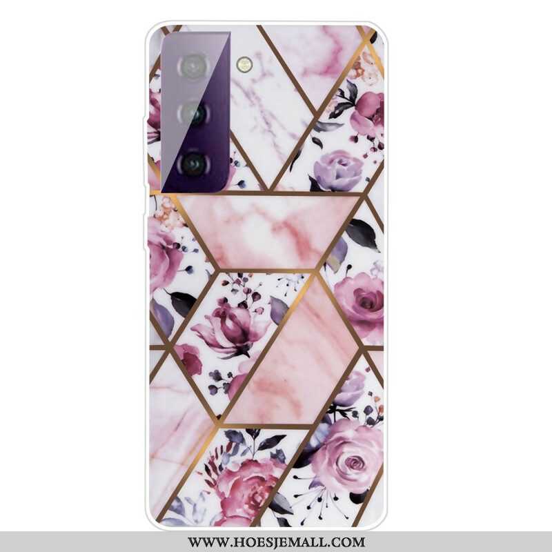 Hoesje voor Samsung Galaxy S21 FE Geometrisch Marmer