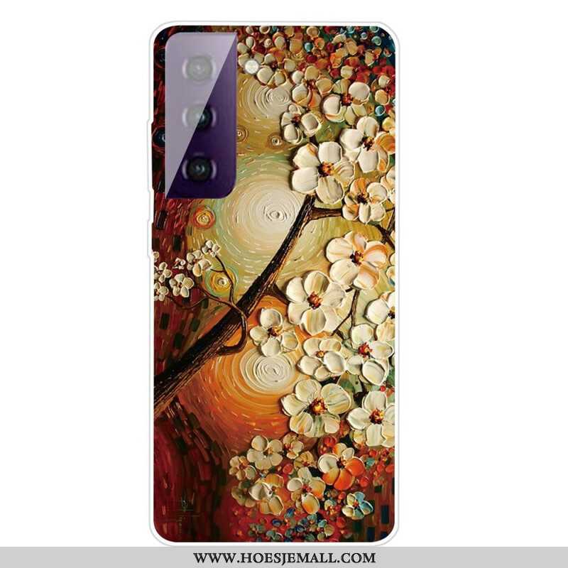 Hoesje voor Samsung Galaxy S21 FE Flexibele Bloemen