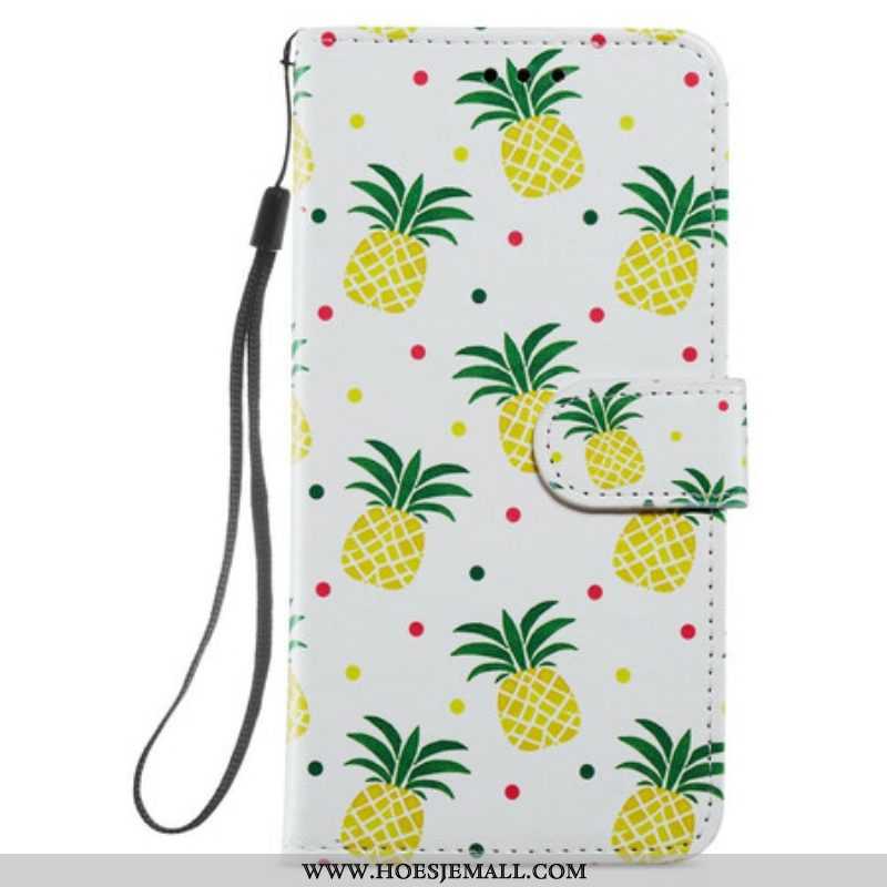 Folio-hoesje voor Samsung Galaxy S21 FE Meerdere Ananas