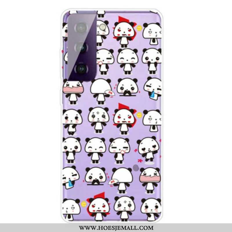 Telefoonhoesje voor Samsung Galaxy S21 FE Naadloze Grappige Panda's