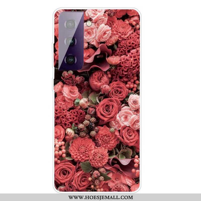 Hoesje voor Samsung Galaxy S21 FE Intense Bloemen